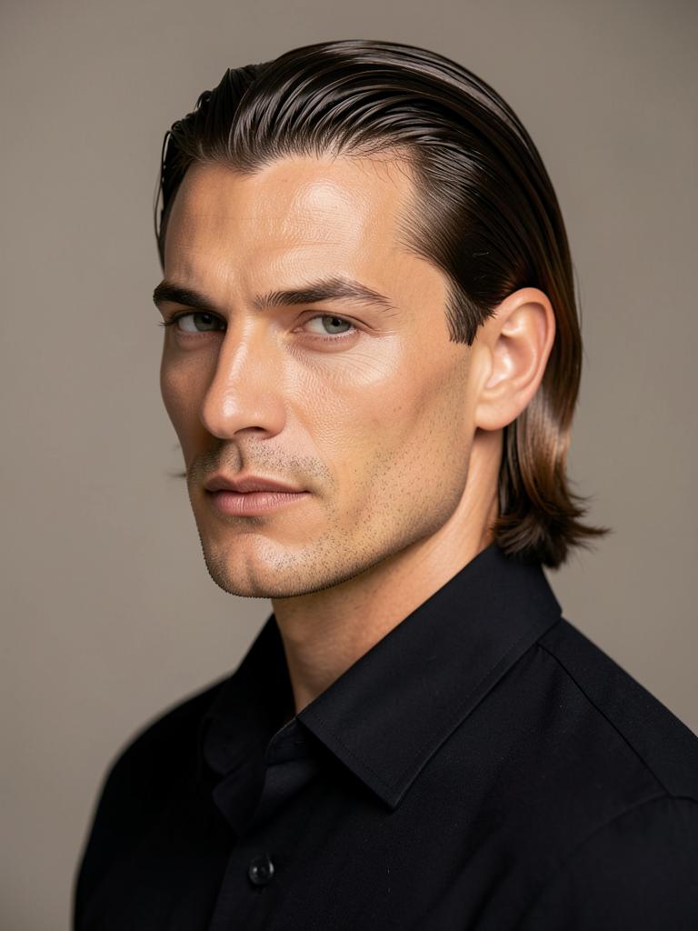 Slick Back hairstyle reference